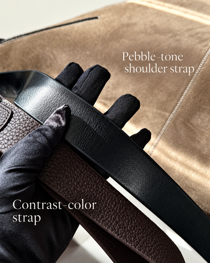 Artisanal Quiver Clip Bag - Lemaire Leather & Suede Crossbody Bucket 
