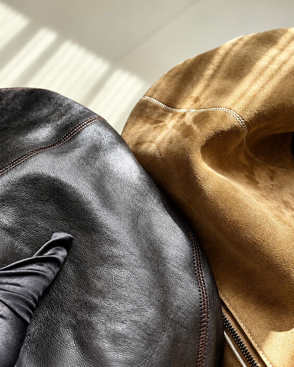 Artisanal Quiver Clip Bag - Lemaire Leather & Suede Crossbody Bucket 