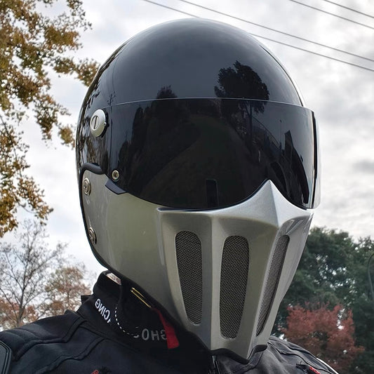 McKense Venom – Anti-Fog Retro German Fiberglass Cruiser Motorcycle Helmet - Donclickin