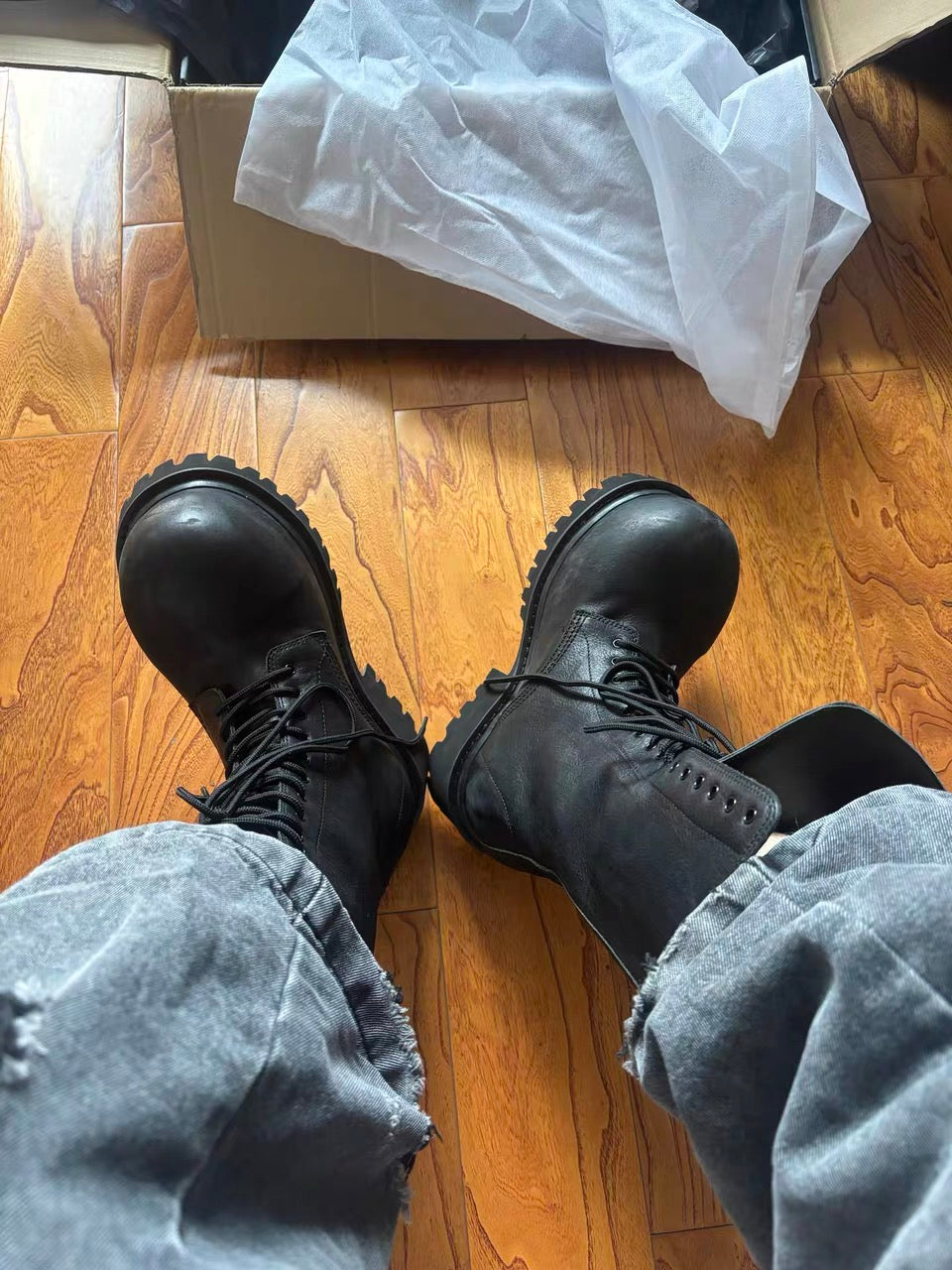 New 24FW Stomper Boots – Imported Vegetable-Tanned Tumbled Leather