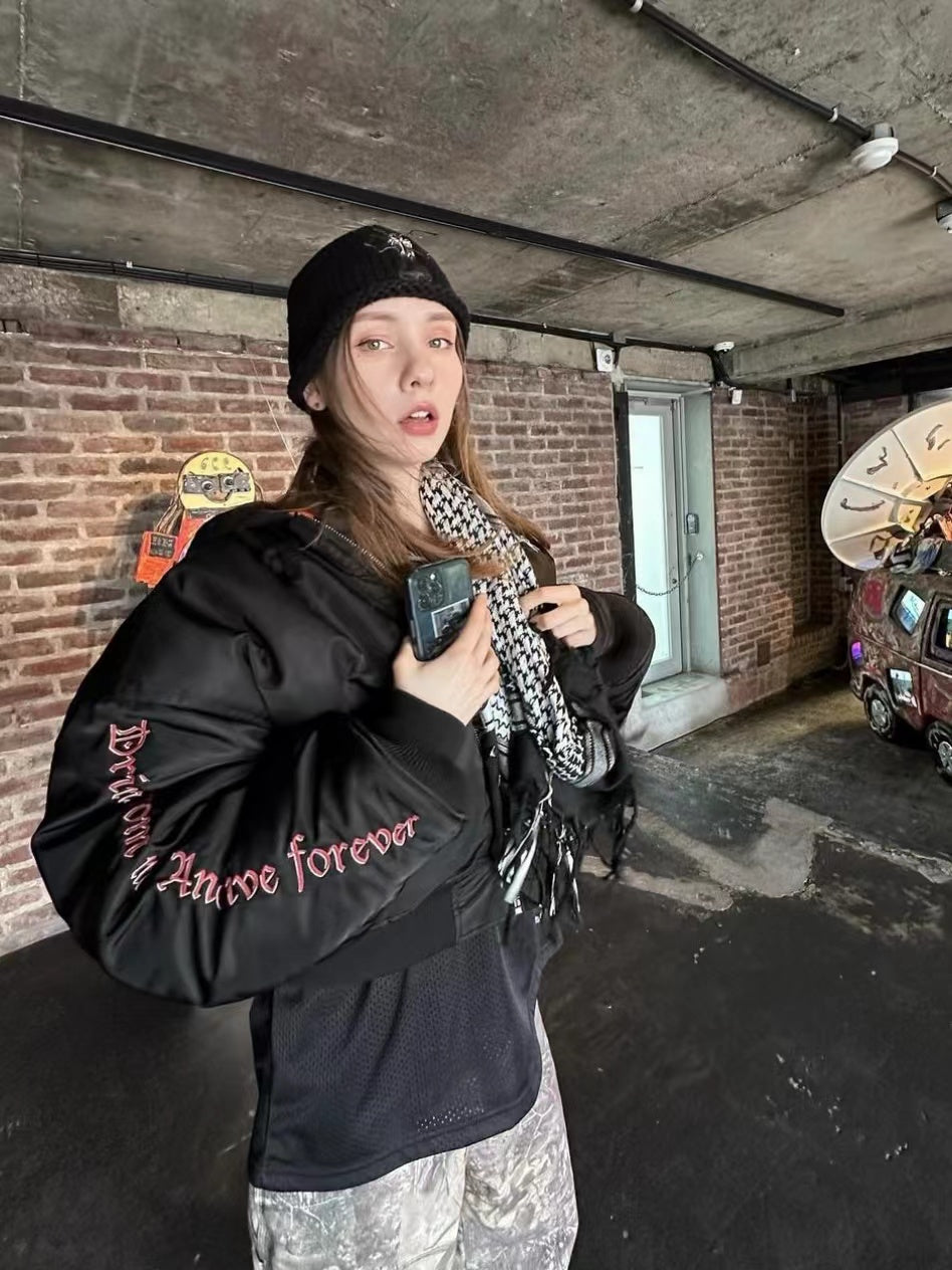Revised Vetements Pentagram Bomber - Cropped Hooded Jacket  