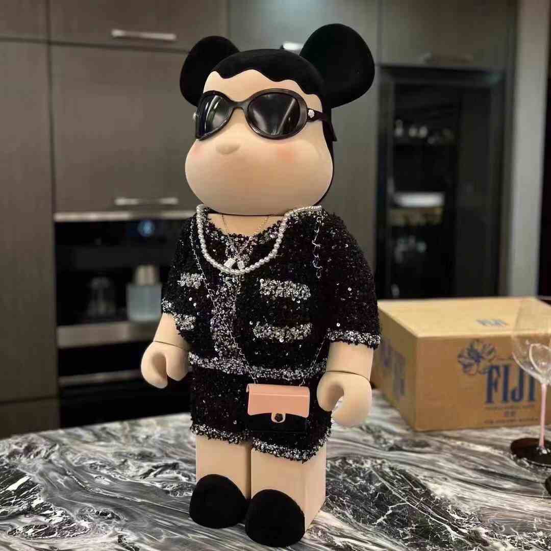 BE@RBRICK 1000% Building Block Figure 70CM | Limited Edition Collectible Bear Toy - Black Channel (Advanced)