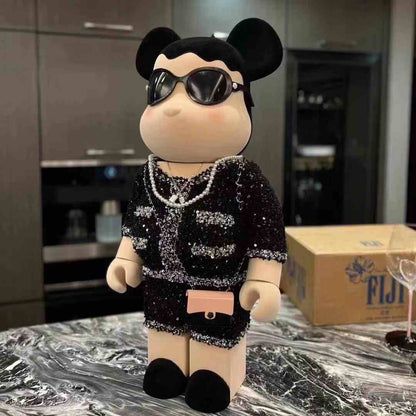 BE@RBRICK 1000% Building Block Figure 70CM | Limited Edition Collectible Bear Toy - Black Channel (Advanced)