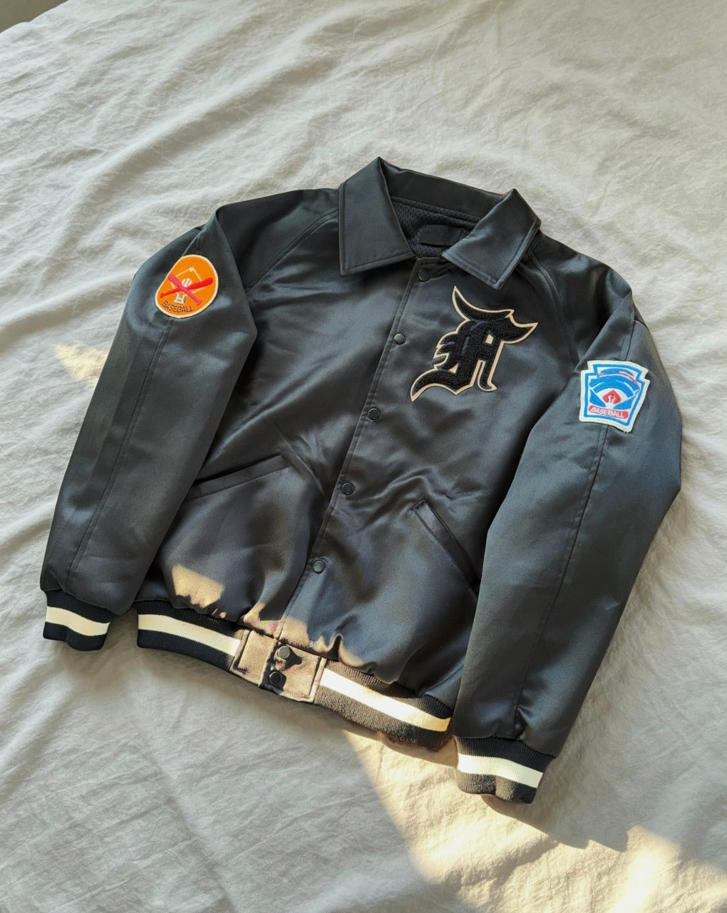 FOG Satin Manuel Bomber Jacket - Fifth Season Cropped Fit - donclickin
