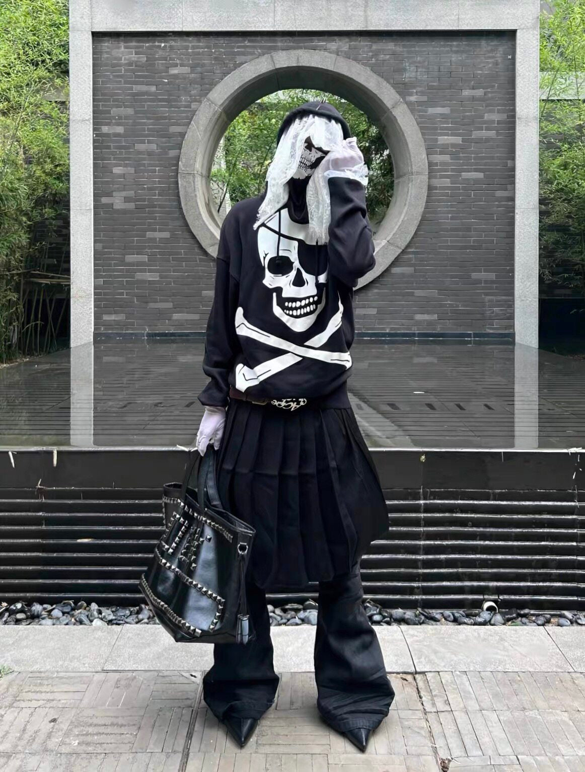 Revised Vetements Skeleton Hoodie - Archive Skull Print Oversized 
