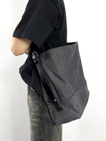 Revised Lemaire Vintage Washed Canvas Hobo Tote - Jennie Shoulder Bag 