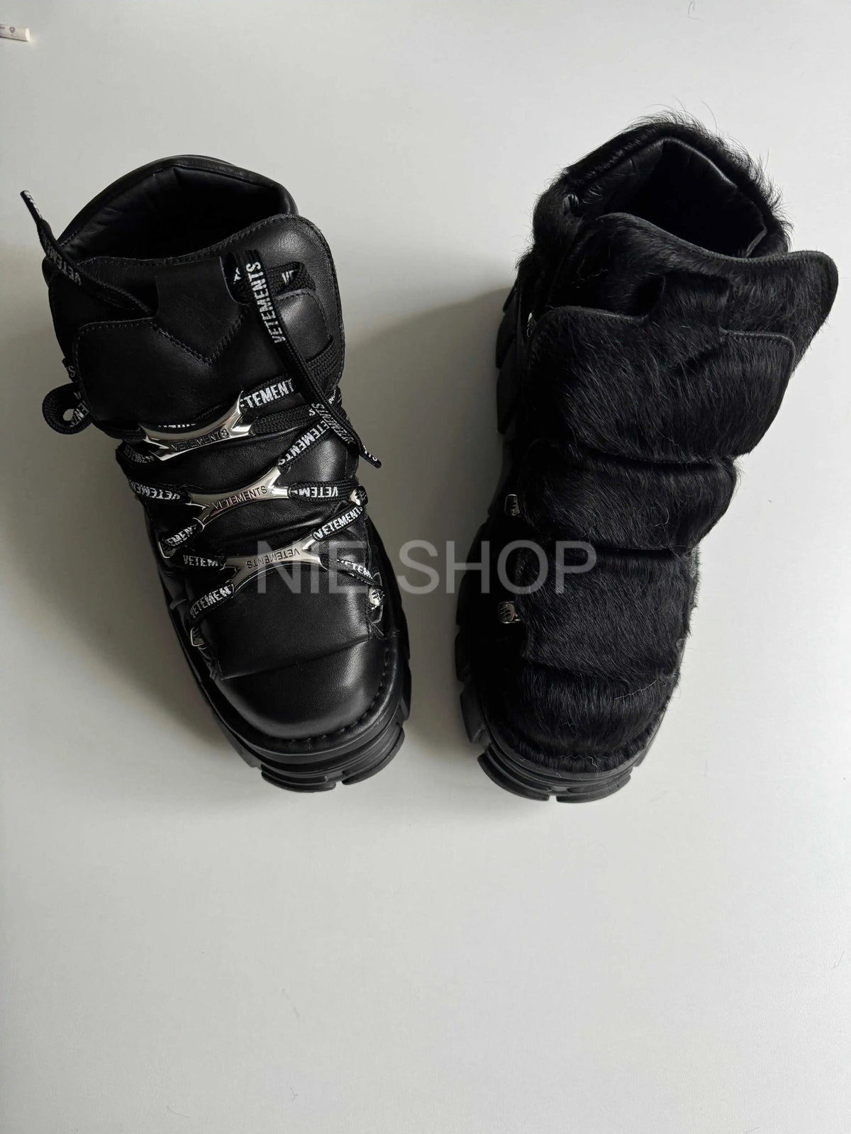 Vetements Horsehair Platform Shoes - Y2K Punk Metal Chunky Sneaker 