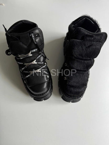 Vetements Horsehair Platform Shoes - Y2K Punk Metal Chunky Sneaker 