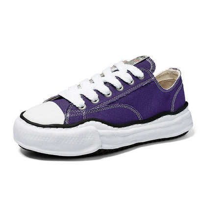 Revised Maison Mihara Yasuhiro Wavy Dissolved Sole Sneakers - MMY Canvas White