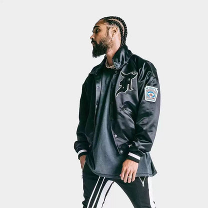 FOG Satin Manuel Bomber Jacket - Fifth Season Cropped Fit - donclickin