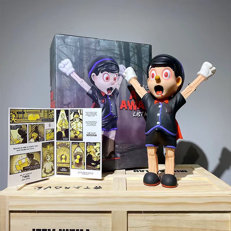 Mighty jaxx first kiss Wood Boy Art Toy - Valentine's Day Limited Edition Figure