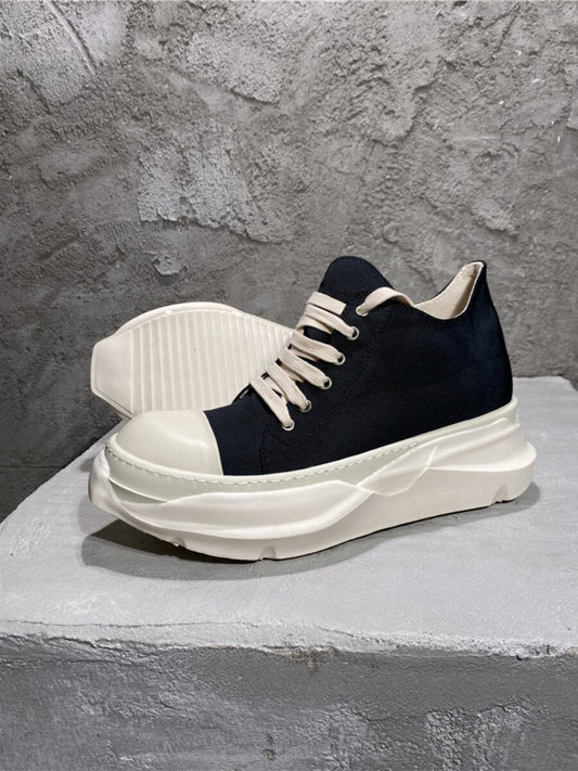 RO Abstract Low Sneaks - Double-Layer Rick Owen TPU Platform Nylon Canvas