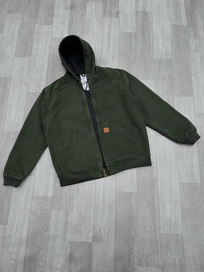 Revised Carhartt Vintage J130 / J25 Sandstone Active Jacket - Washed Canvas  Size avaliable S ~ XL / Green