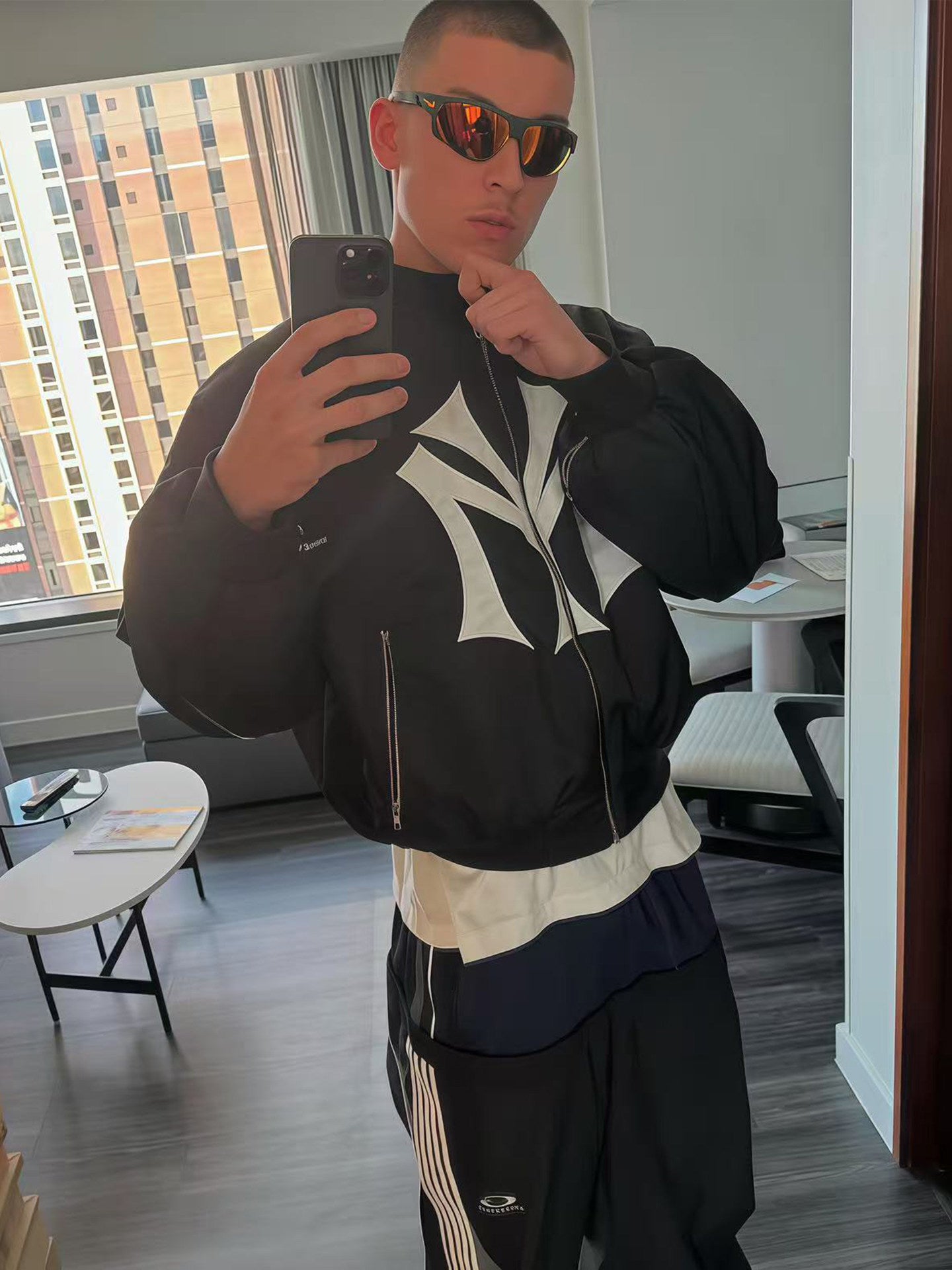 Mowalola Runway Zip-Up MY City Jacket - MA-1 Bomber (Playboi Carti & Timothée)