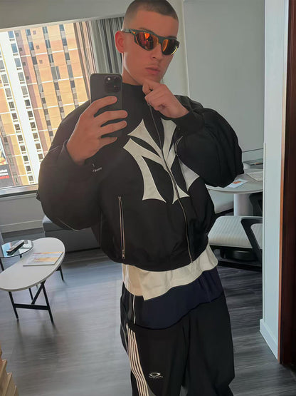 Mowalola Runway Zip-Up MY City Jacket - MA-1 Bomber (Playboi Carti & Timothée)
