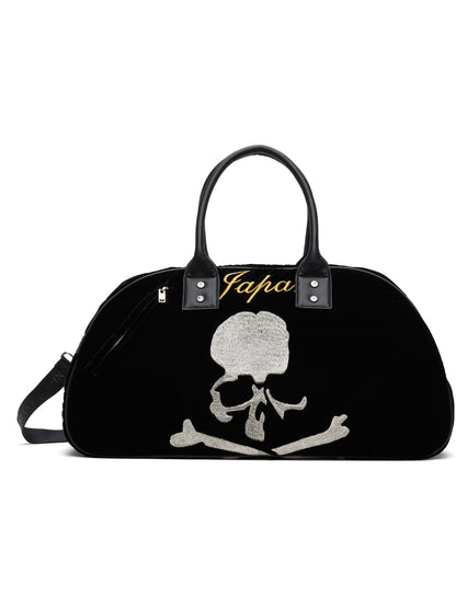 MMJ Mastermind Archive Velvet Skull Shoulder Bag - Darkwear Travel Duffle 