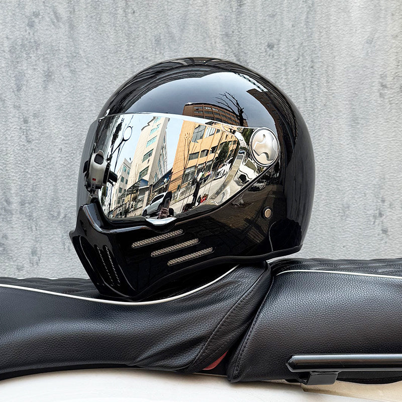 Ghost Skull Full-Face Helmet - Retro Cruiser Motorbike Gear -  donclickin