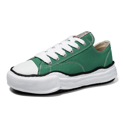 Revised Maison Mihara Yasuhiro Wavy Dissolved Sole Sneakers - MMY Canvas White