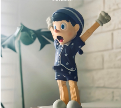Mighty jaxx first kiss Wood Boy Art Toy - Valentine's Day Limited Edition Figure