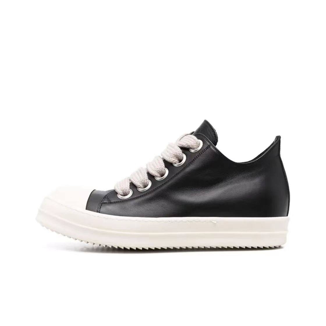RO Mainline Leather Low Sneaker - RICK OWENS Vanilla Sole -  donclickin