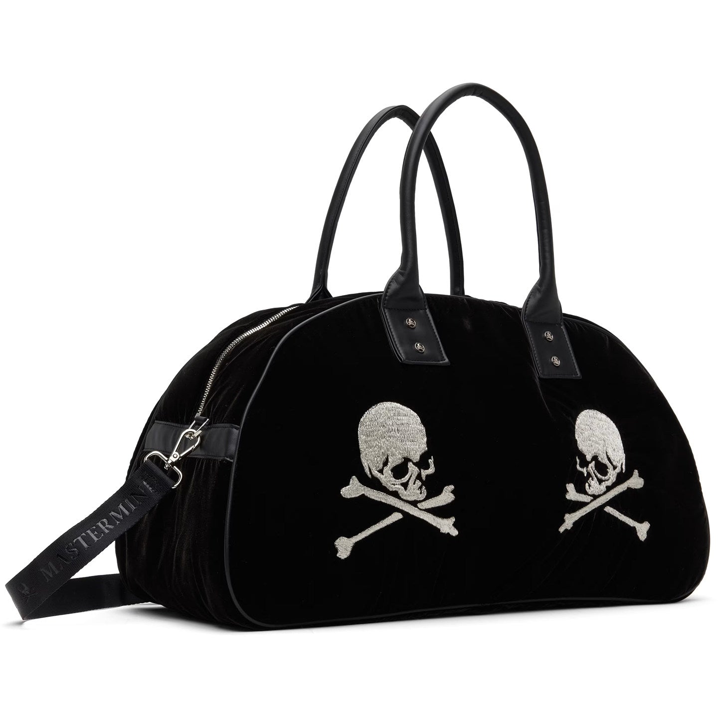 MMJ Mastermind Archive Velvet Skull Shoulder Bag - Darkwear Travel Duffle 