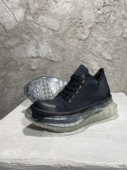 RO Abstract Low Sneaks - Double-Layer Rick Owen TPU Platform Nylon Canvas