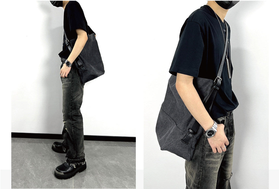 Revised Lemaire Vintage Washed Canvas Hobo Tote - Jennie Shoulder Bag