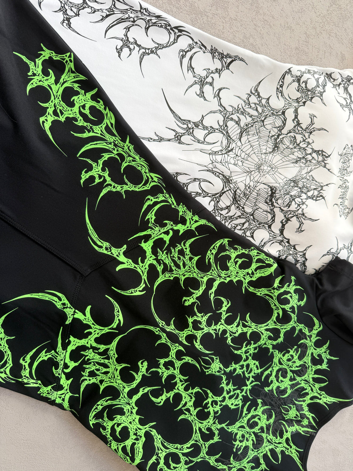Breathedivinity Goth Cyber-Sigilism Gym Romper - Square Neck Padded Workout Bodysuit