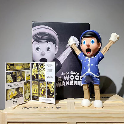 Mighty jaxx first kiss Wood Boy Art Toy - Valentine's Day Limited Edition Figure
