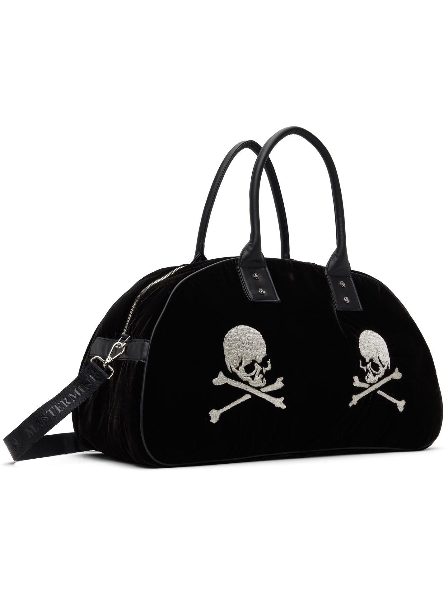 MMJ Mastermind Archive Velvet Skull Shoulder Bag - Darkwear Travel Duffle 