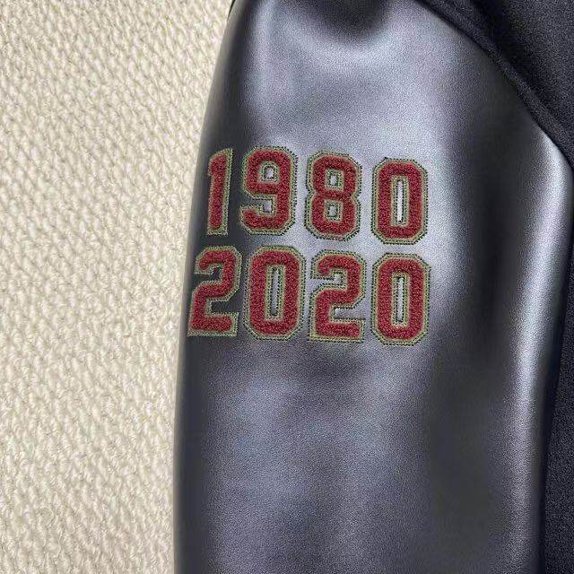 Revised Stussy Black Eight 40th Anniversary Varsity Jacket - Premium Napa Leather