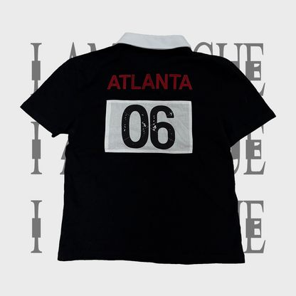 Mowalola ATL Angel Horse Polo - Contrast Collar Slim Embroidered Shirt