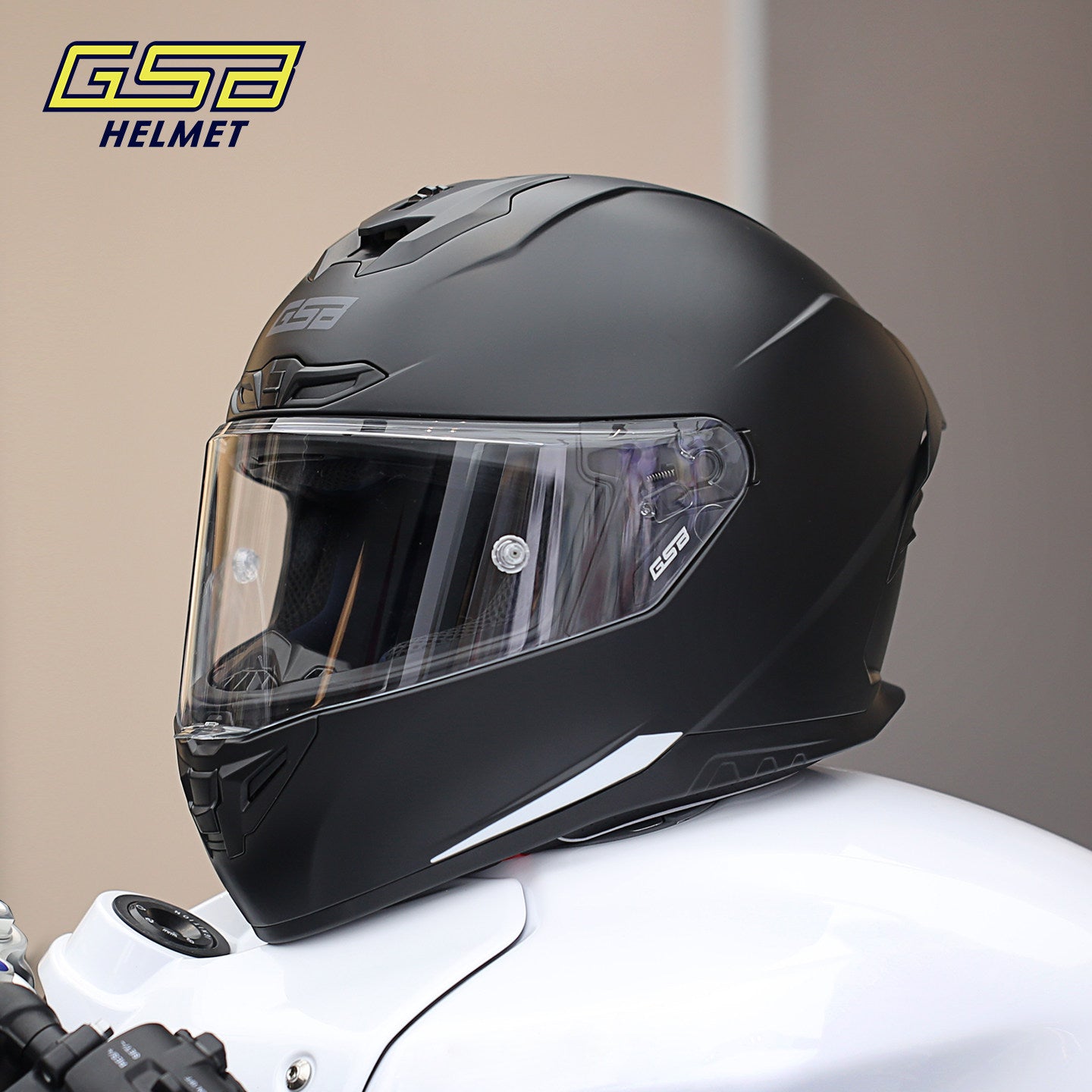 GSB G-361 Full Face Motorcycle Helmet - Urban Racing Aerodynamic Shell -  donclickin