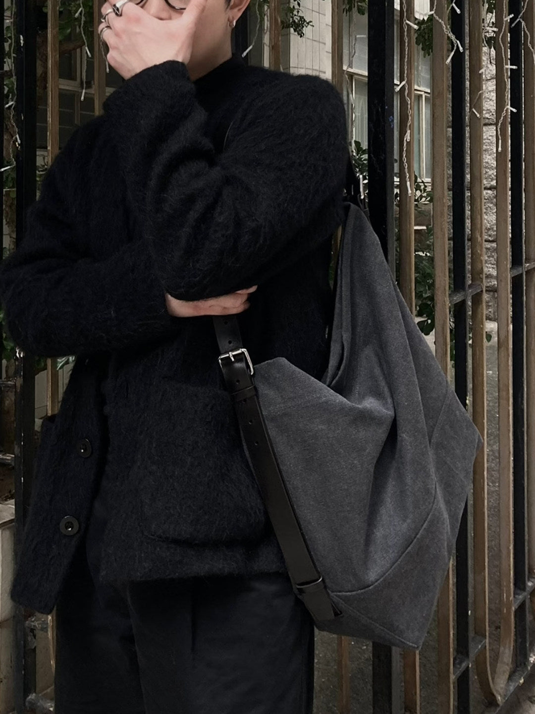 Revised Lemaire Vintage Washed Canvas Hobo Tote - Jennie Shoulder Bag 