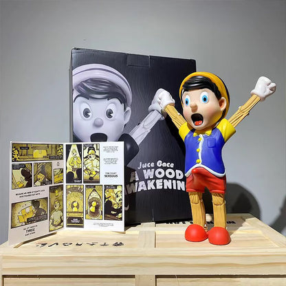 Mighty jaxx first kiss Wood Boy Art Toy - Valentine's Day Limited Edition Figure