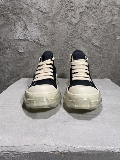 RO Abstract Low Sneaks - Double-Layer Rick Owen TPU Platform Nylon Canvas
