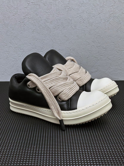 RO Jumbo Lace Padded Low Sneaker - Rick Owen Chunky Leather