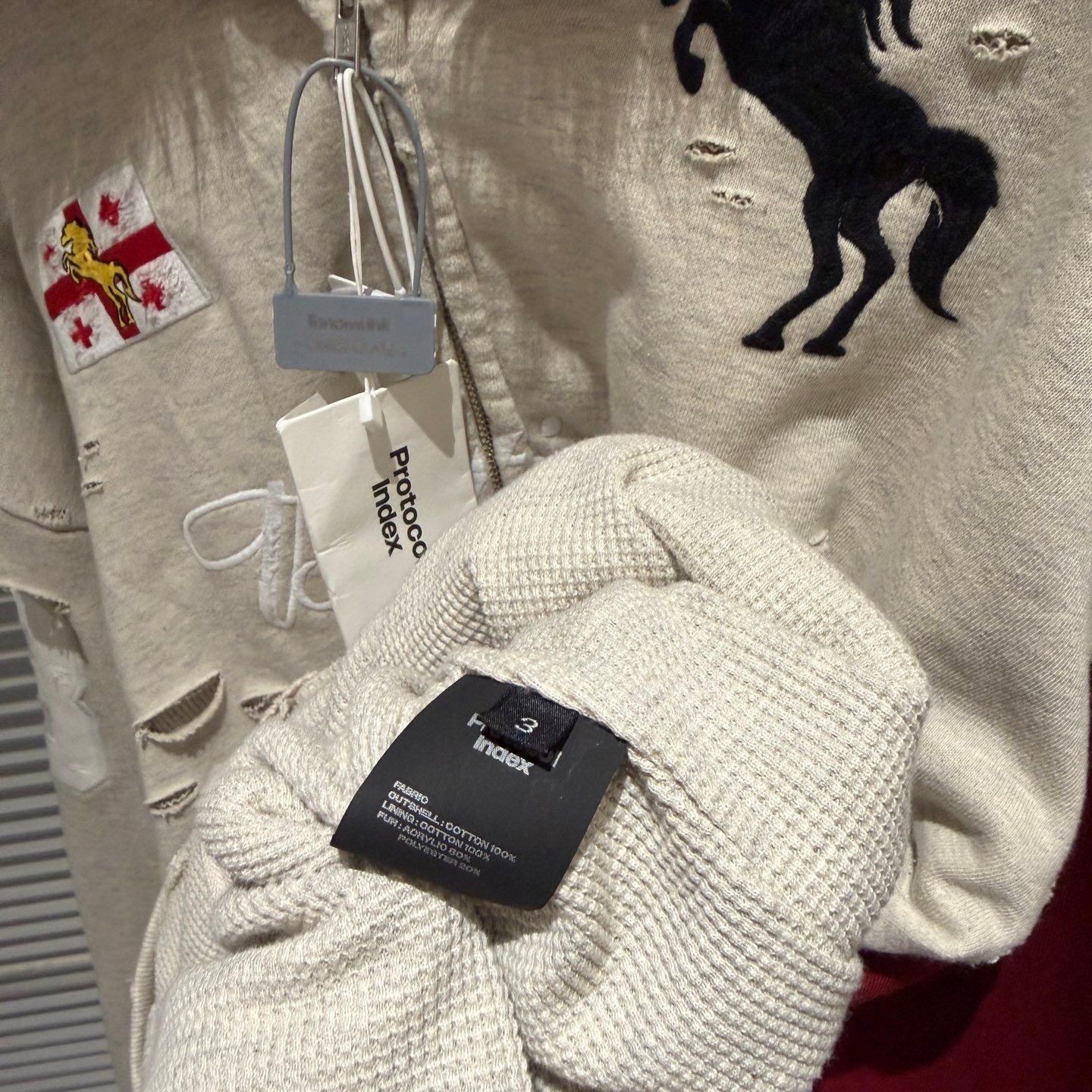 Revised Protocol Index Hoodie - Vintage Washed Distressed Warhorse Jacket 