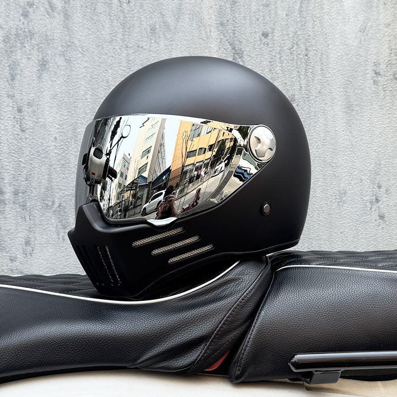 Ghost Skull Full-Face Helmet - Retro Cruiser Motorbike Gear -  donclickin