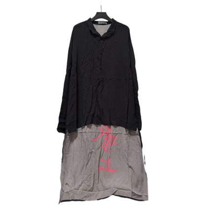 Yohji Crimson Splatter Long Shirt - Irregular Darkwear Trench 