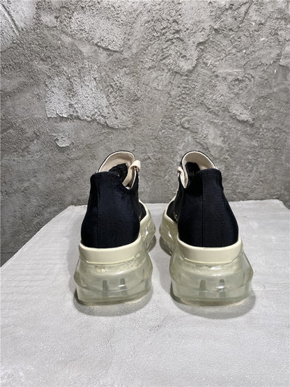 RO Abstract Low Sneaks - Double-Layer Rick Owen TPU Platform Nylon Canvas