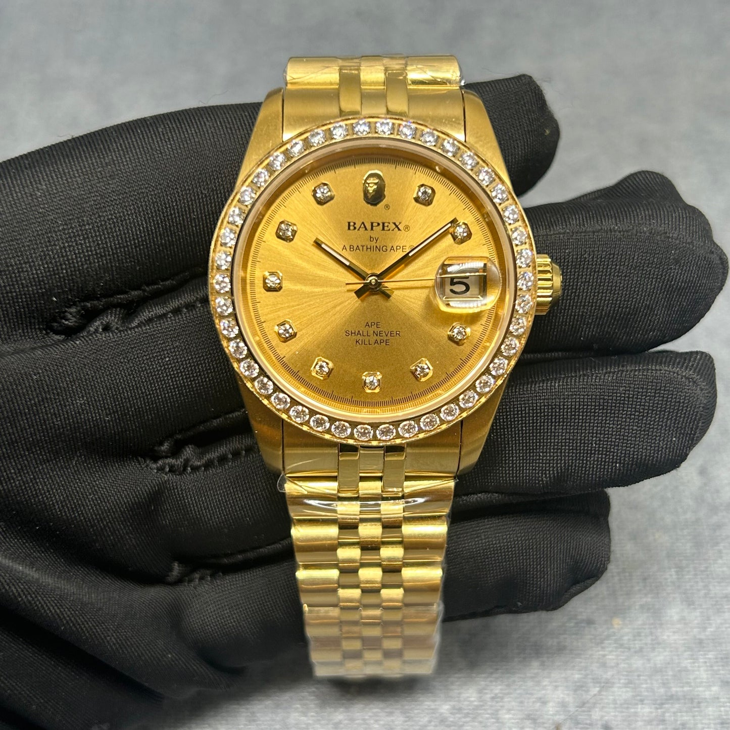 Type 7 BAPEX Watch - Iced Out Automatic Mechanical Watch 