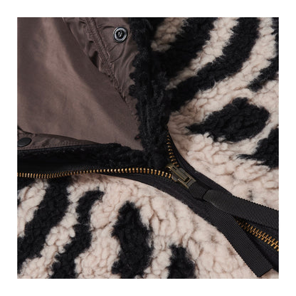 Remake Bone Boa Fleece Jacket - KAPITAL Reversible Skeleton Sherpa Zip Coat