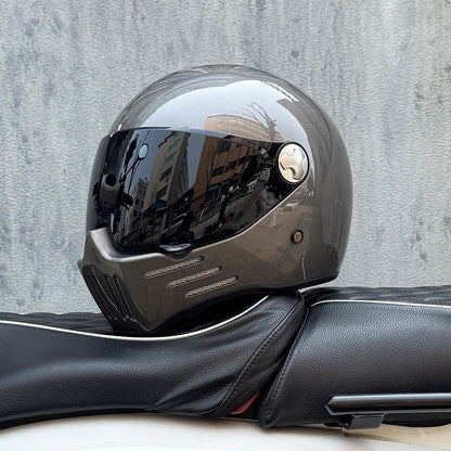 Ghost Skull Full-Face Helmet - Retro Cruiser Motorbike Gear -  donclickin