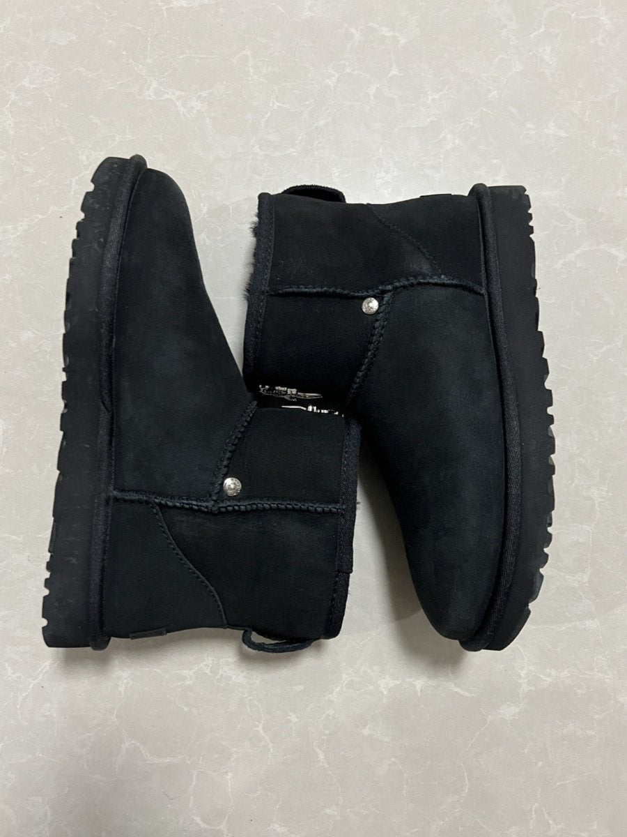 Remake Custom Snow Boots - Sheepskin Mid-Calf with Cross Hardware -  donclickin
