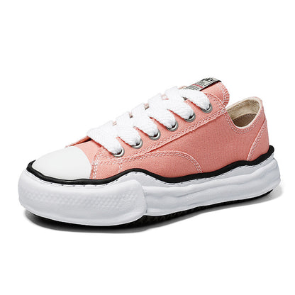 Revised Maison Mihara Yasuhiro Wavy Dissolved Sole Sneakers - MMY Canvas White