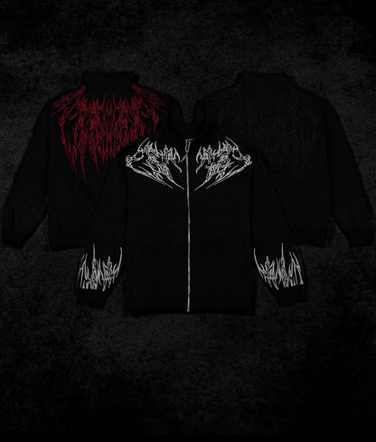 Breathedivinity Heavyweight Embroidered Track Jacket - Stand Collar