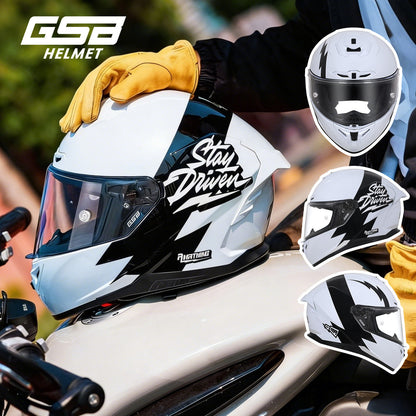 GSB G-361 Full Face Motorcycle Helmet - Urban Racing Aerodynamic Shell -  donclickin