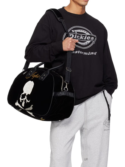 MMJ Mastermind Archive Velvet Skull Shoulder Bag - Darkwear Travel Duffle 