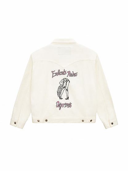 Archive ERD 16SS Style Jacket - Dancer Embroidery Corduroy Cropped Fit 